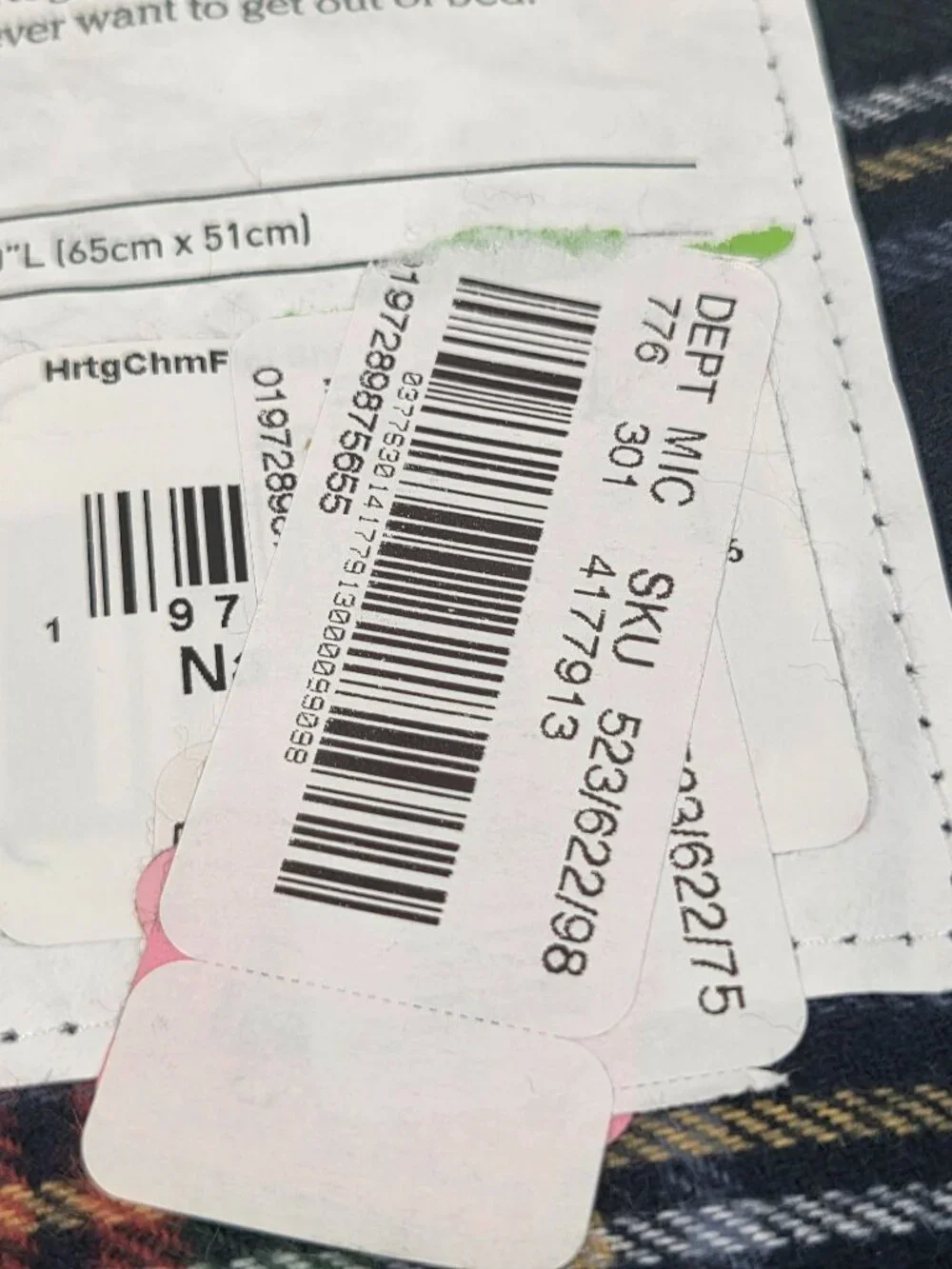 L.L.Bean Heritage Chamois Flannel Standard Pillow Shams Navy Plaid NWT Set